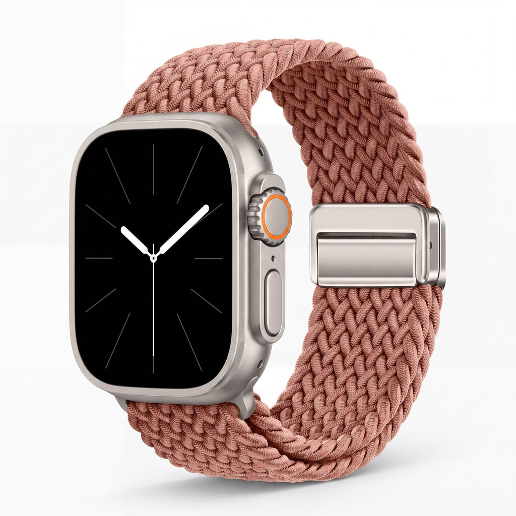 Minimal Woven Loop Watch Band – Magnetic Strap for Apple Watch 38–41mm - TrendsToLife