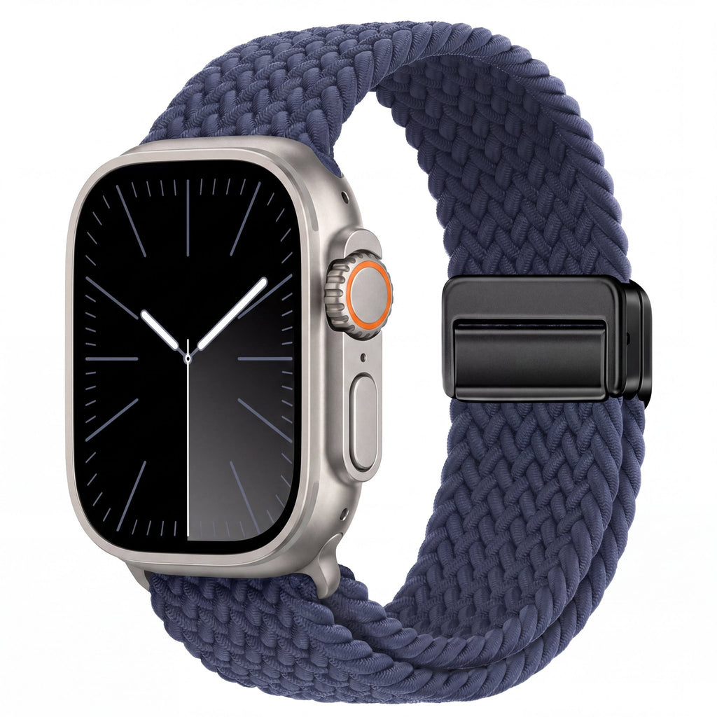 Minimal Woven Loop Watch Band – Magnetic Strap for Apple Watch 38–41mm - TrendsToLife