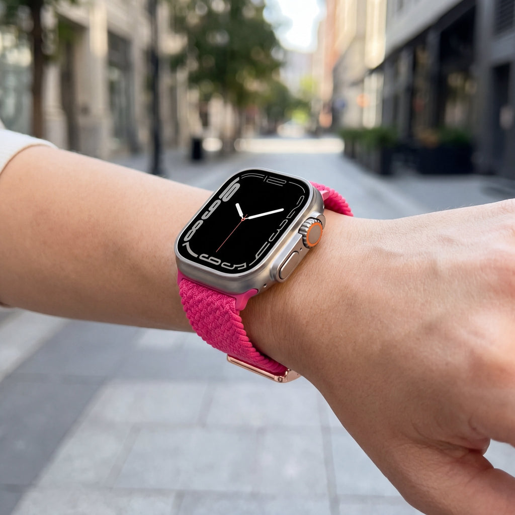 Minimal Woven Loop Watch Band – Magnetic Strap for Apple Watch 38–41mm - TrendsToLife
