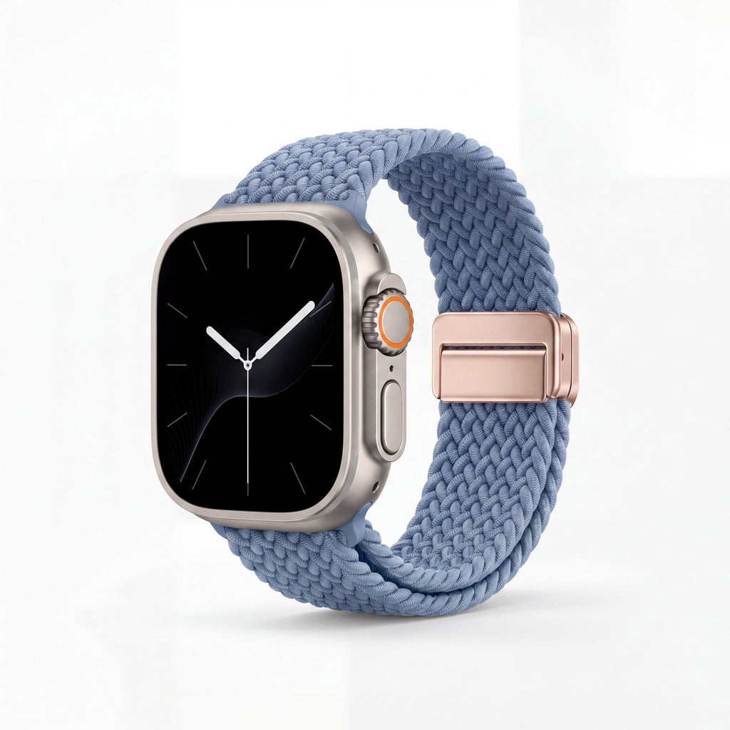 Minimal Woven Loop Watch Band – Magnetic Strap for Apple Watch 38–41mm - TrendsToLife