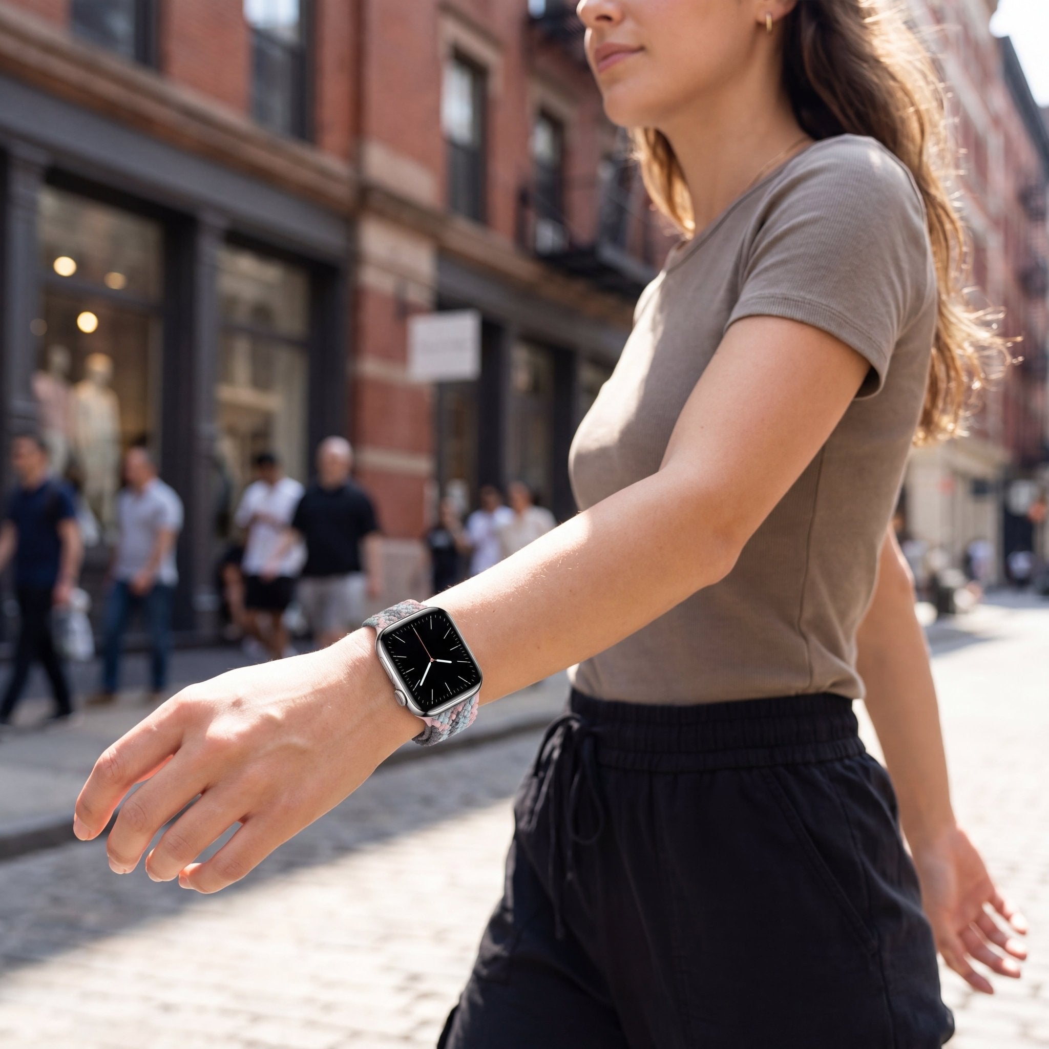 Minimal Woven Loop Watch Band – Magnetic Strap for Apple Watch 38–41mm - TrendsToLife
