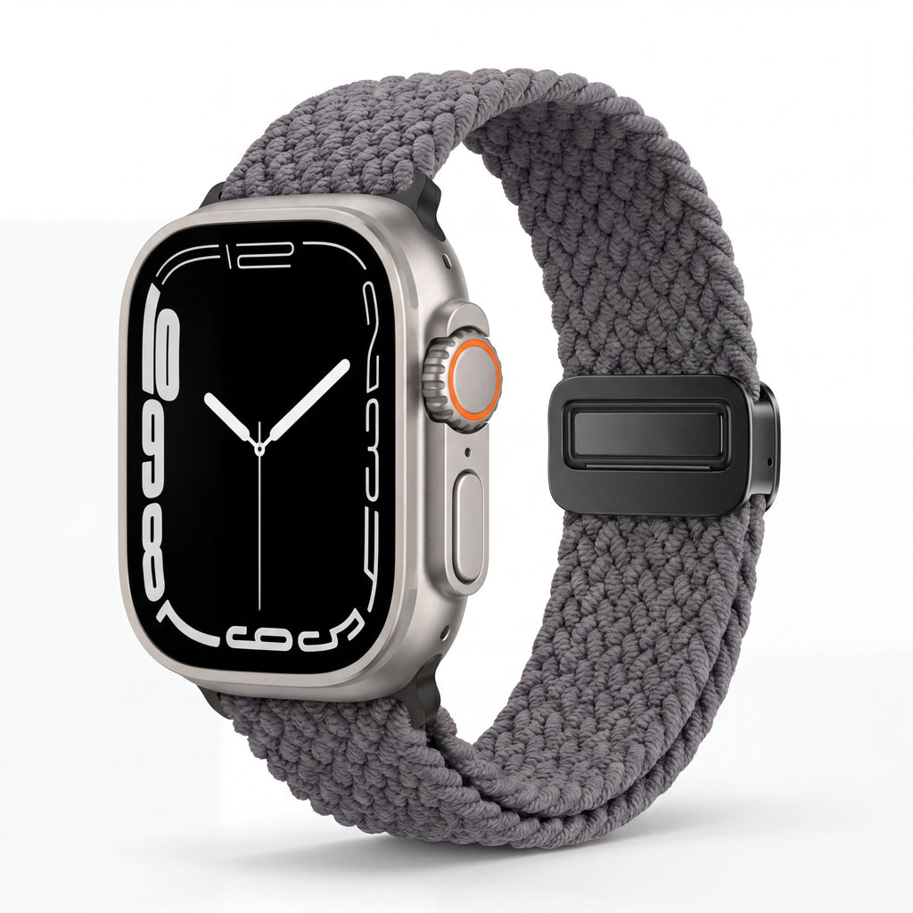Minimal Woven Loop Watch Band – Magnetic Strap for Apple Watch 38–41mm - TrendsToLife