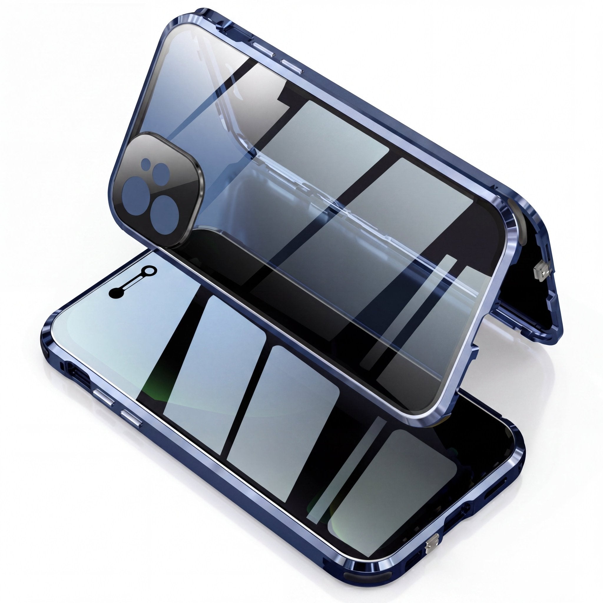 MirrorGuard Magnetic Double-Sided Privacy Glass Case for iPhone 15 - TrendsToLife