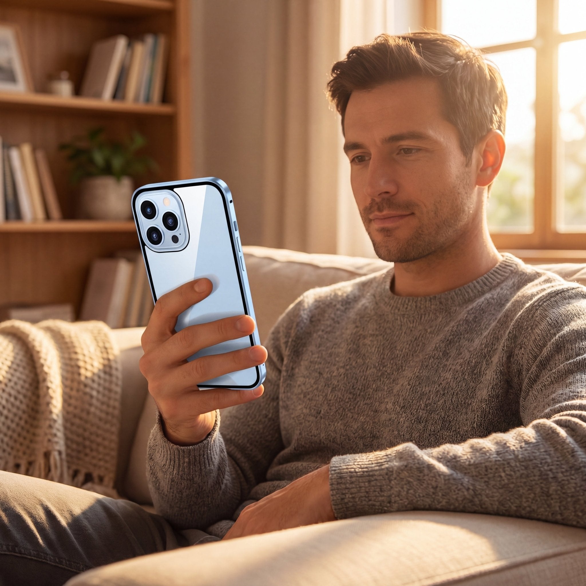 MirrorGuard Magnetic Double-Sided Privacy Glass Case for iPhone 15 - TrendsToLife