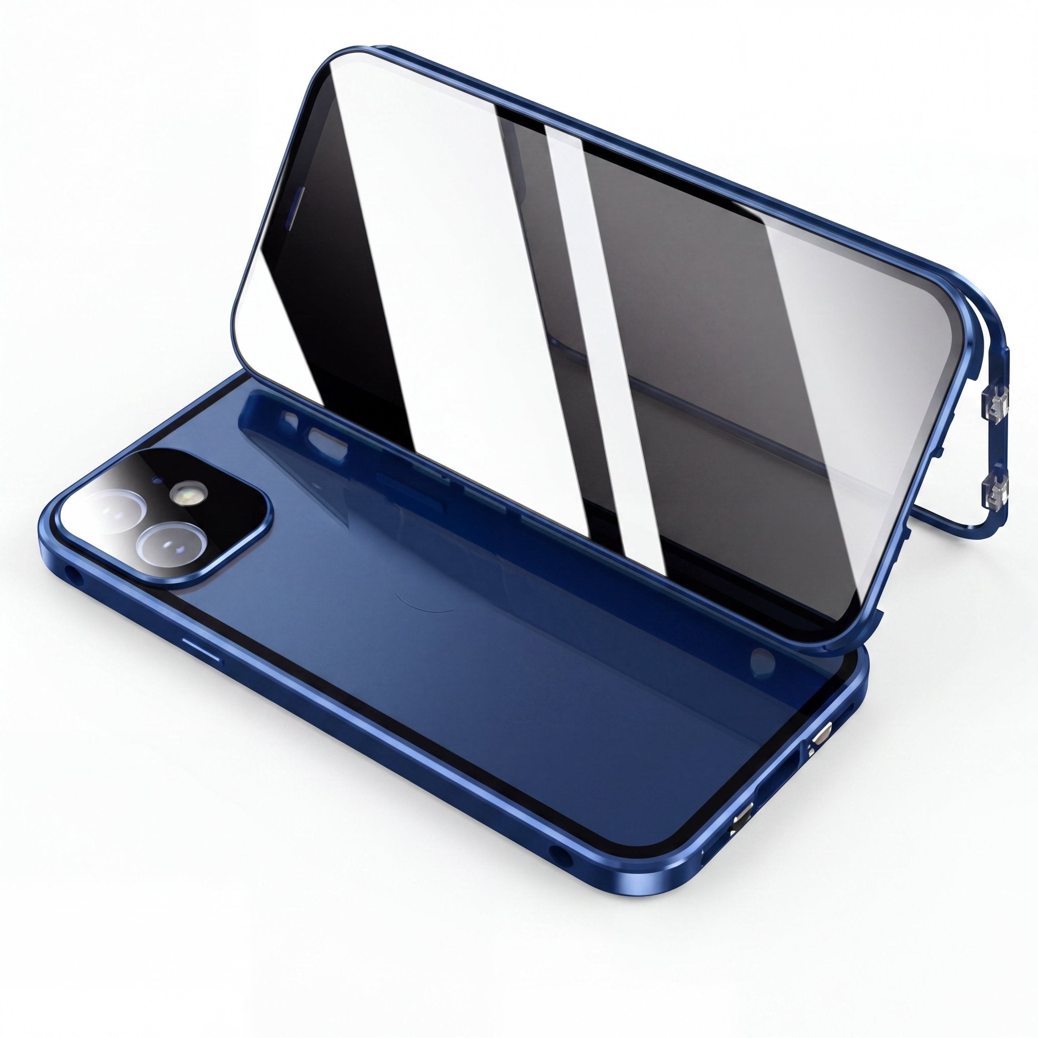 MirrorGuard Magnetic Double-Sided Privacy Glass Case for iPhone 15 - TrendsToLife