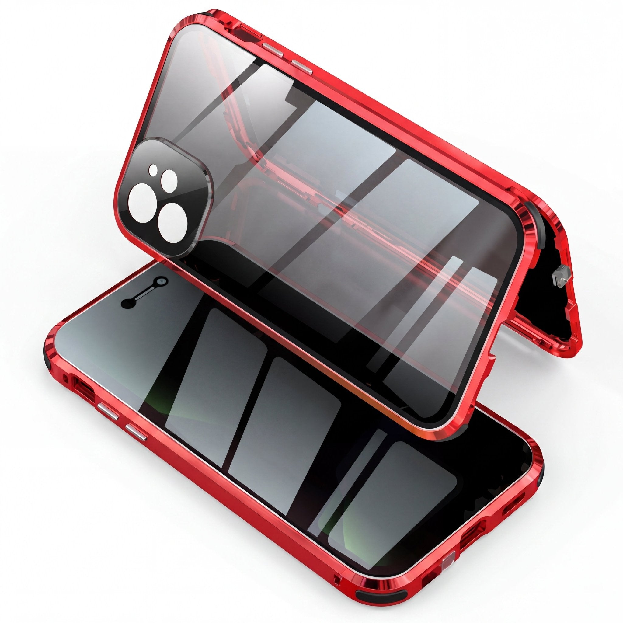 MirrorGuard Magnetic Double-Sided Privacy Glass Case for iPhone 15 - TrendsToLife
