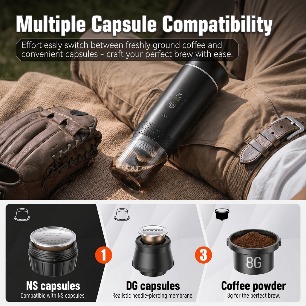NomadBrew Pro Portable Electric Espresso Machine for Travel and Car - TrendsToLife