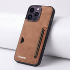 PocketCard Leather Card Holder Case for iPhone 11–15 Pro Max Series - TrendsToLife