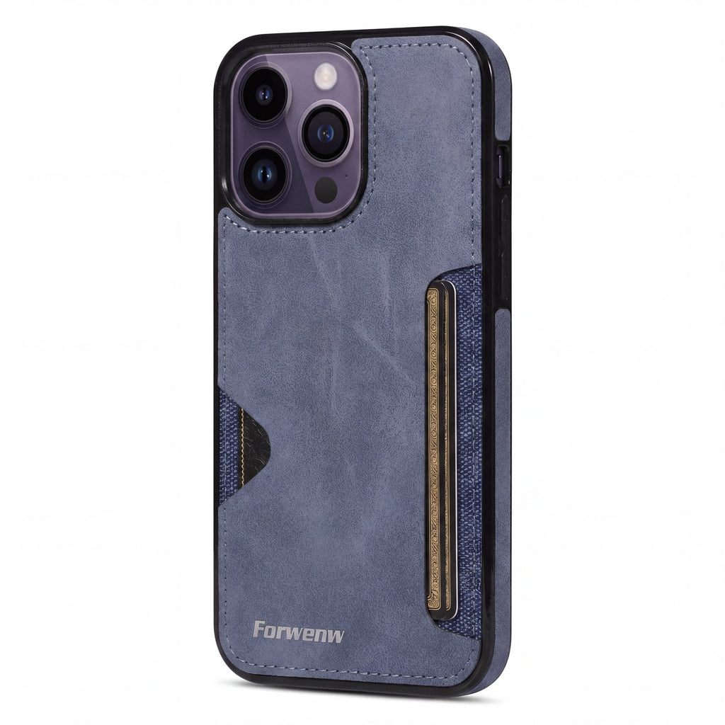 PocketCard Leather Card Holder Case for iPhone 11–15 Pro Max Series - TrendsToLife