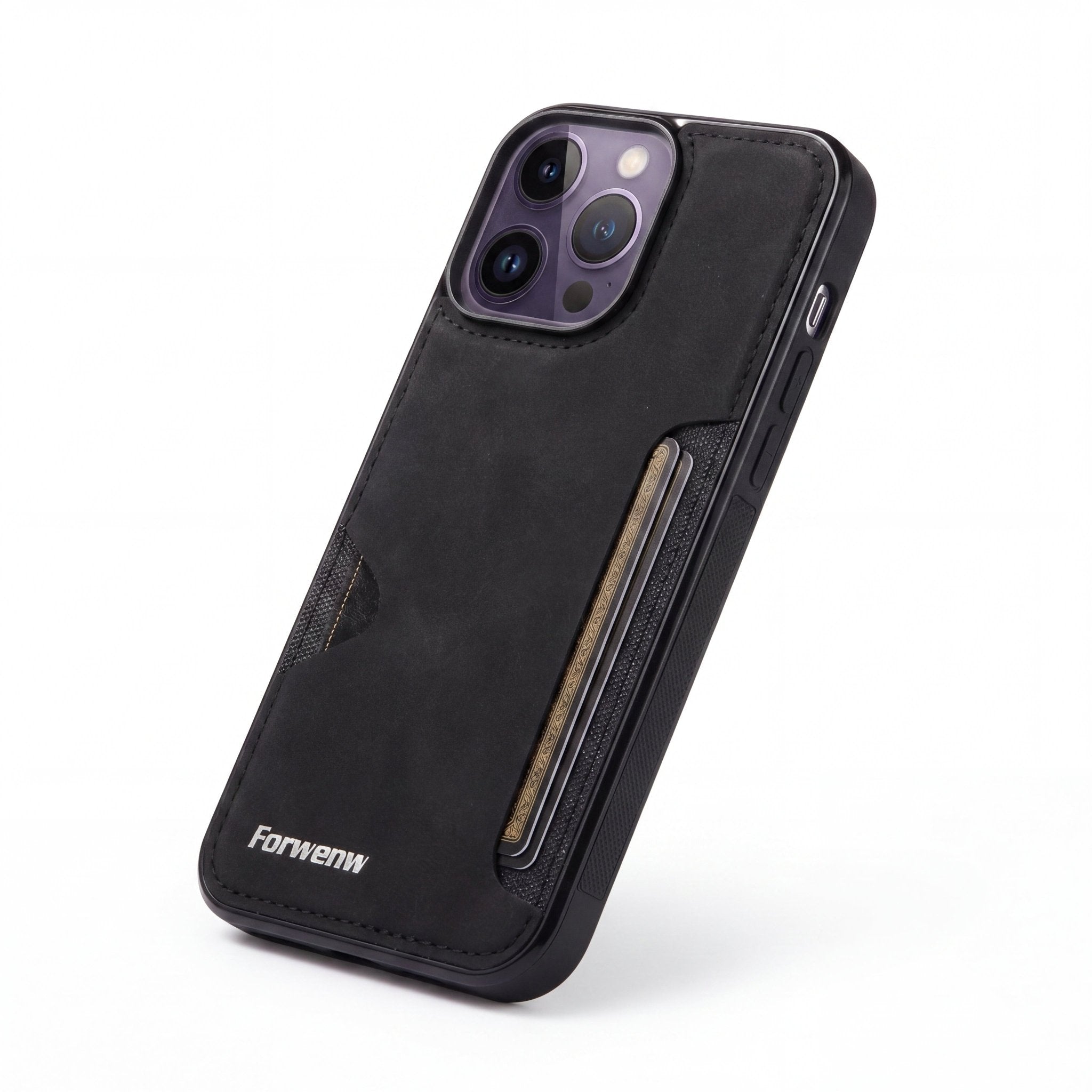 PocketCard Leather Card Holder Case for iPhone 11–15 Pro Max Series - TrendsToLife