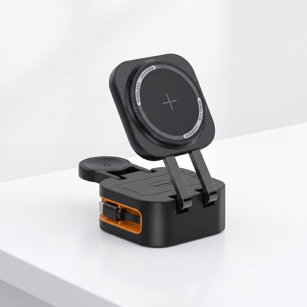 PowerDock Trio Wireless Charger – 3-in-1 Foldable Magnetic 15W - TrendsToLife