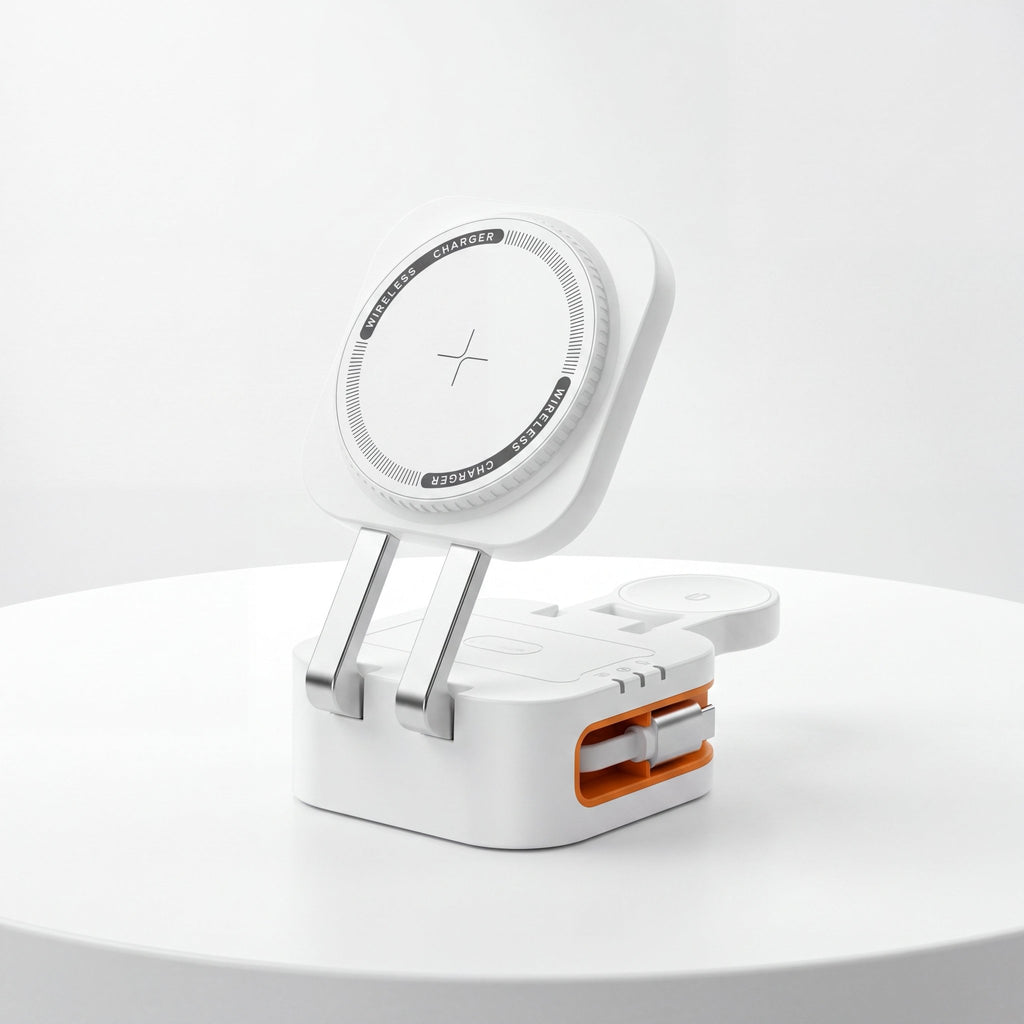 PowerDock Trio Wireless Charger – 3-in-1 Foldable Magnetic 15W - TrendsToLife