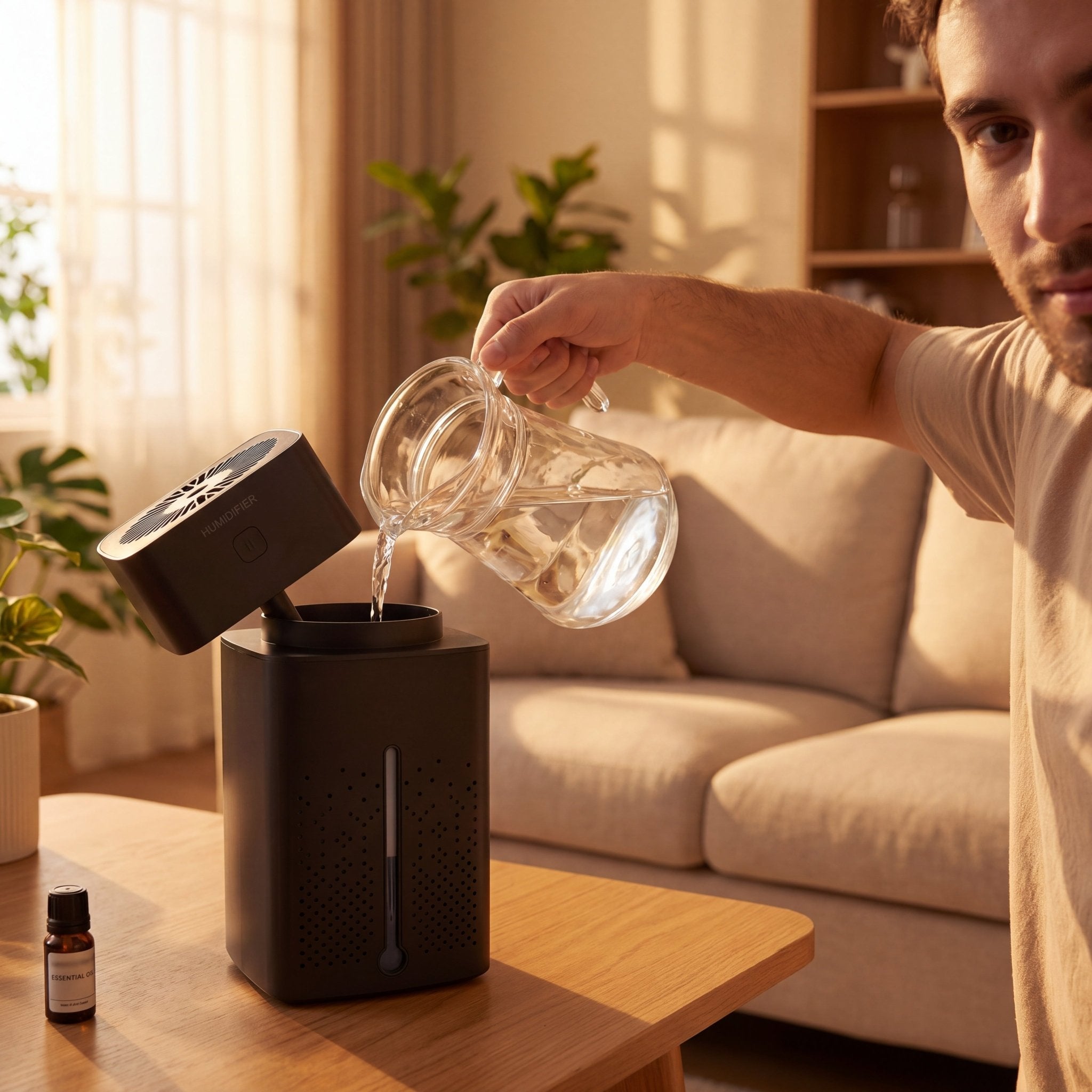 PureAir Air Purifier Humidifier – LED Night Light 1000ml - TrendsToLife