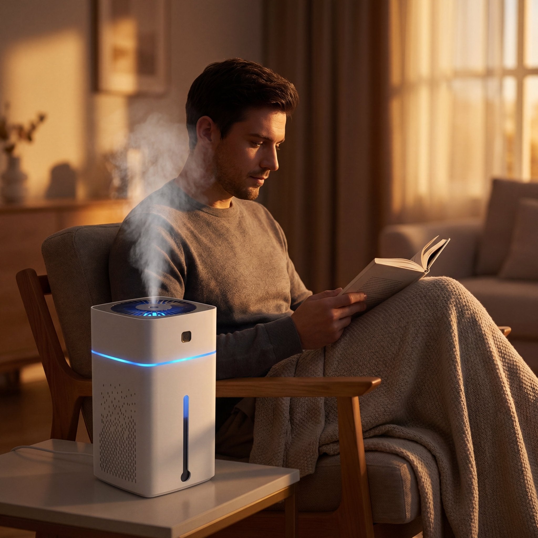 PureAir Air Purifier Humidifier – LED Night Light 1000ml - TrendsToLife