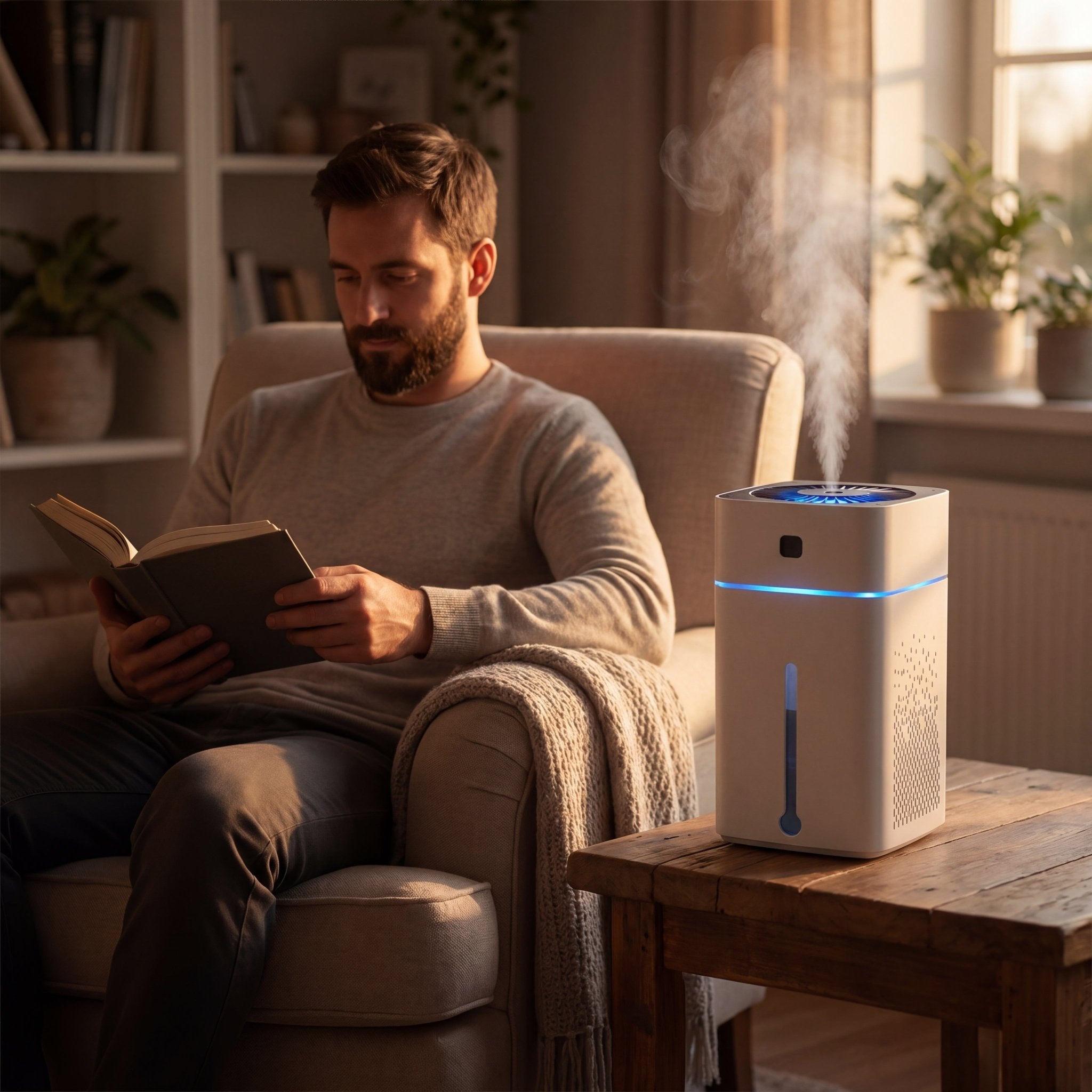PureAir Air Purifier Humidifier – LED Night Light 1000ml - TrendsToLife