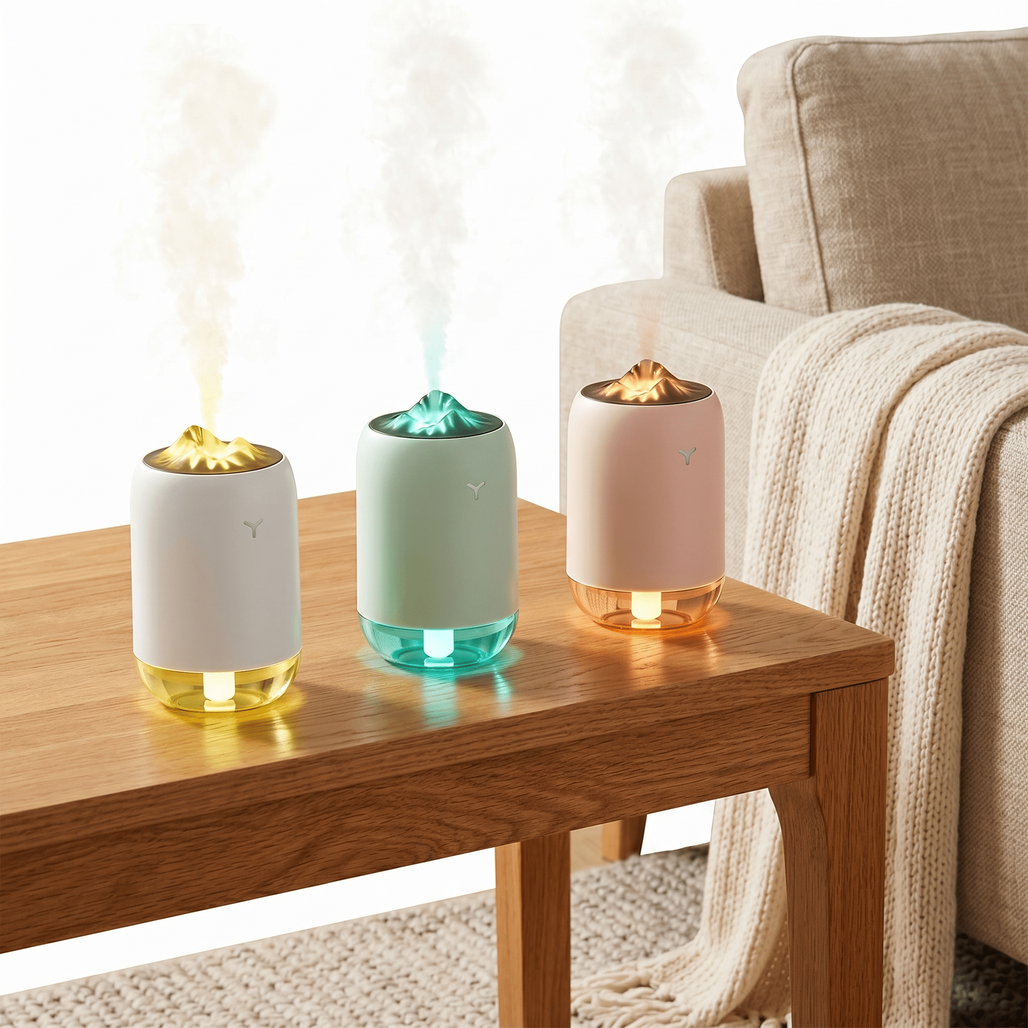PureMist 260ml USB Air Humidifier with Night Light – Quiet & Compact - TrendsToLife