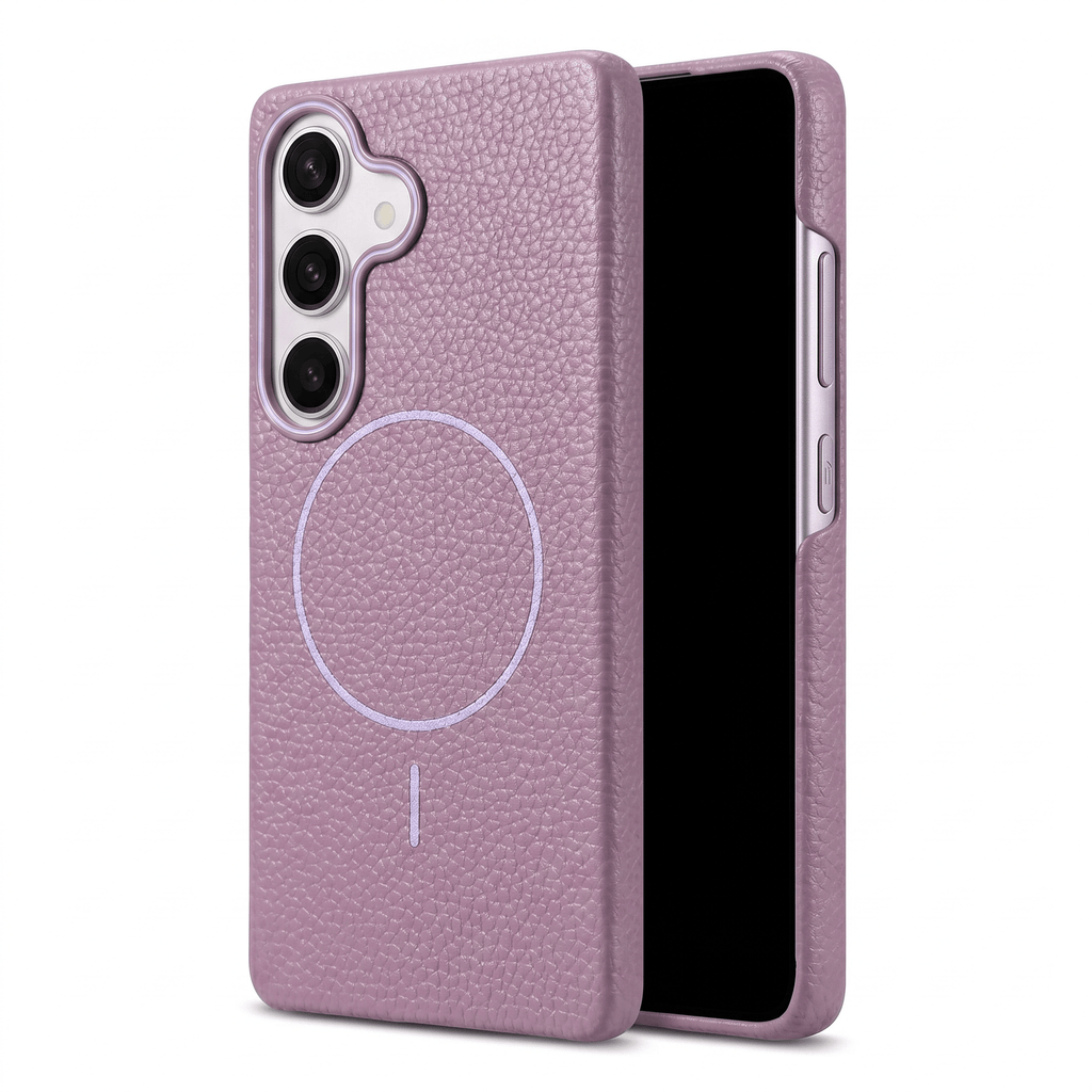 RivaLuxe Litchi Leather Case – Faux Leather Protective Cover – Samsung Galaxy A56 5G - TrendsToLife