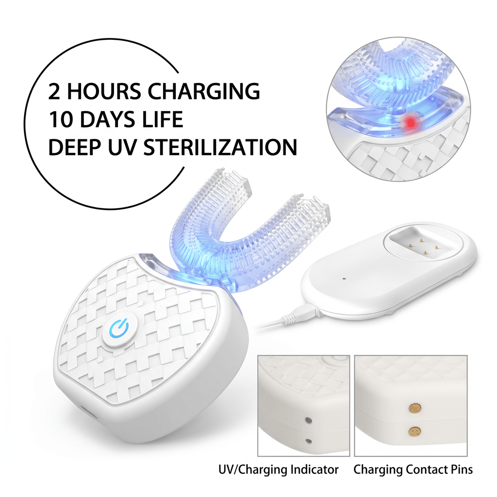 Smart U-Clean Sonic Brush – Ultrasonic U-Shaped Electric Toothbrush - TrendsToLife