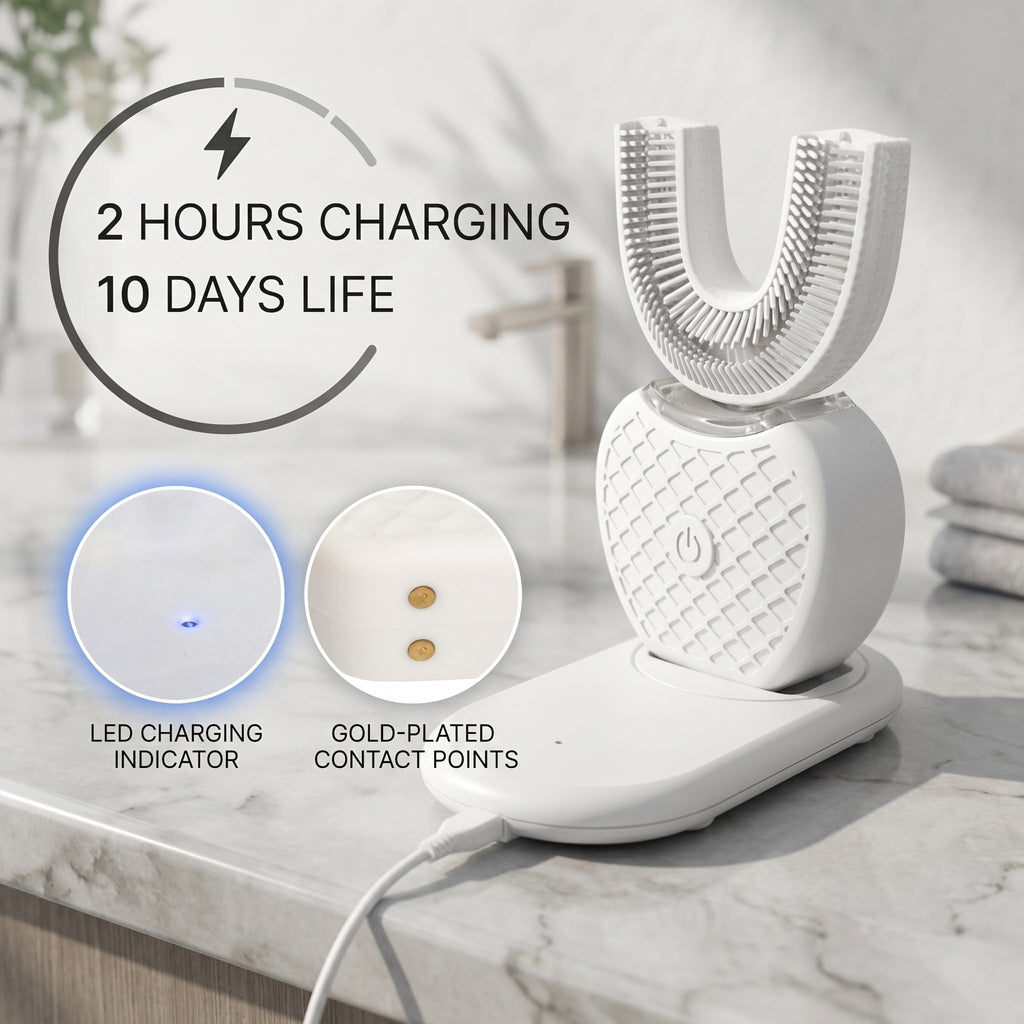 Smart U-Clean Sonic Brush – Ultrasonic U-Shaped Electric Toothbrush - TrendsToLife