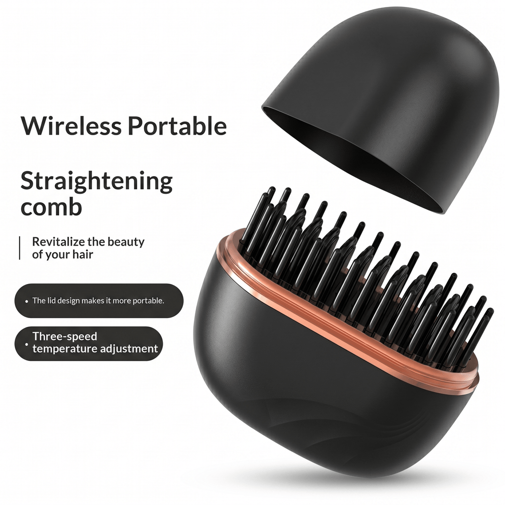 SmoothGo Wireless Hair Straightening Comb – Rechargeable USB Styler - TrendsToLife