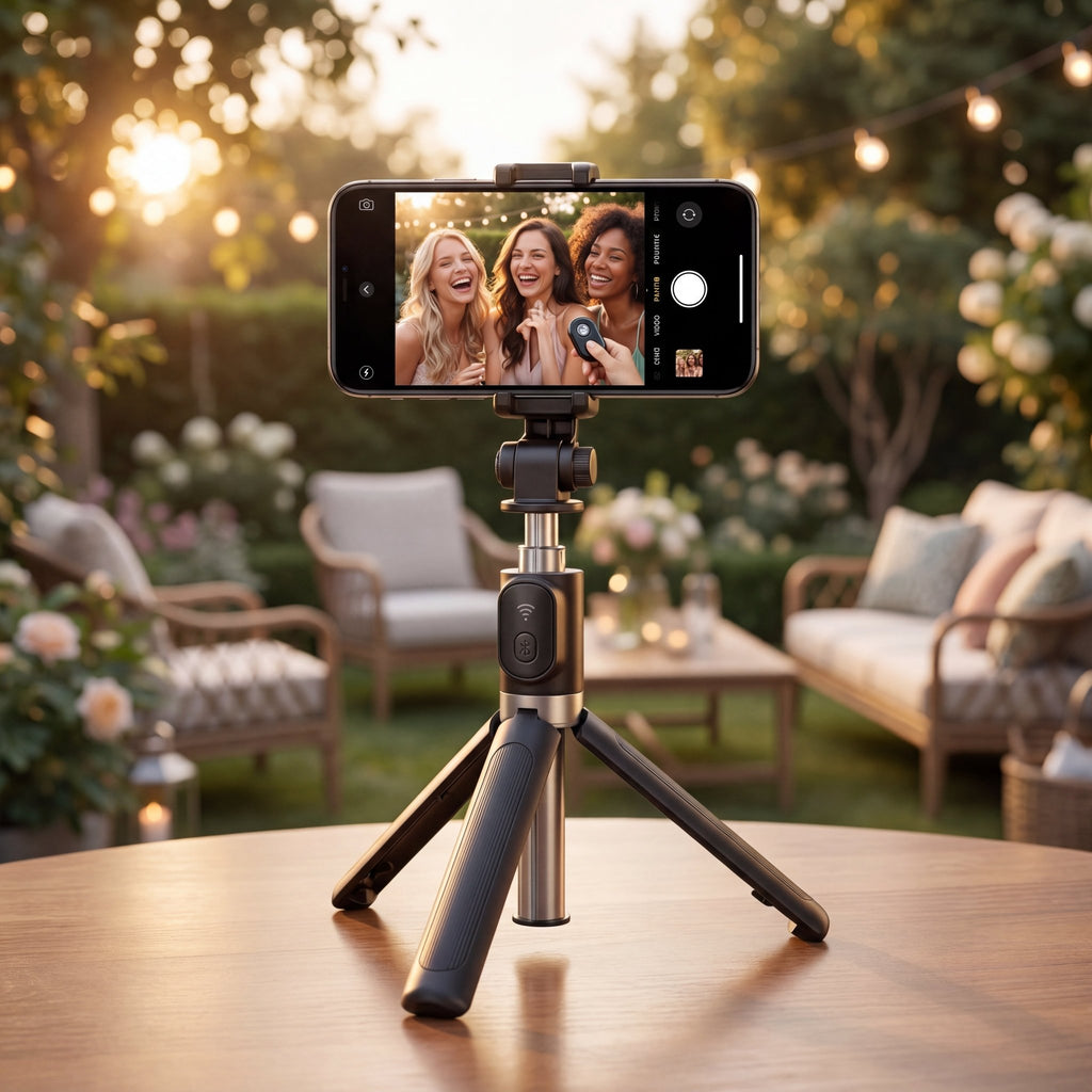 SnapFlex Bluetooth Selfie Stick Tripod with Remote Control - TrendsToLife