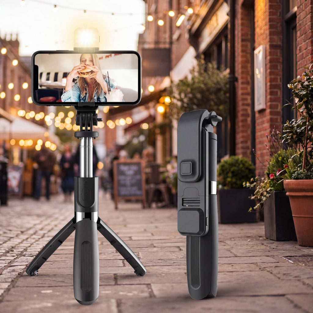 SnapPro Selfie Stick Tripod – 3-in-1 Bluetooth Foldable 102cm - TrendsToLife