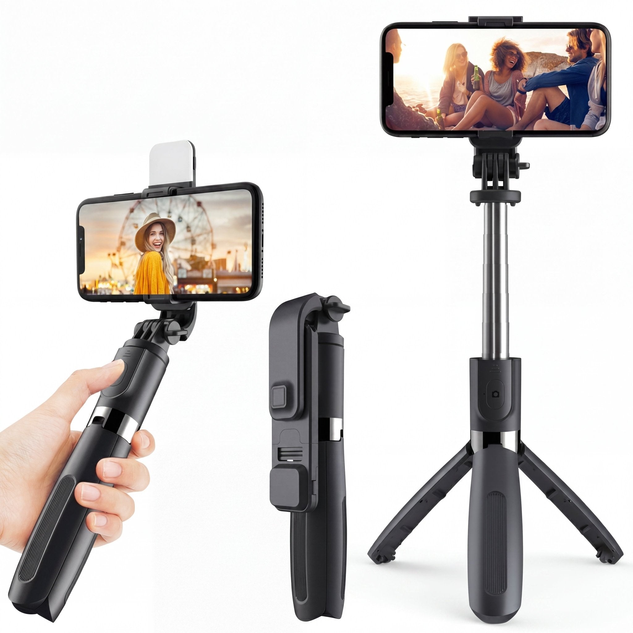 SnapPro Selfie Stick Tripod – 3-in-1 Bluetooth Foldable 102cm - TrendsToLife