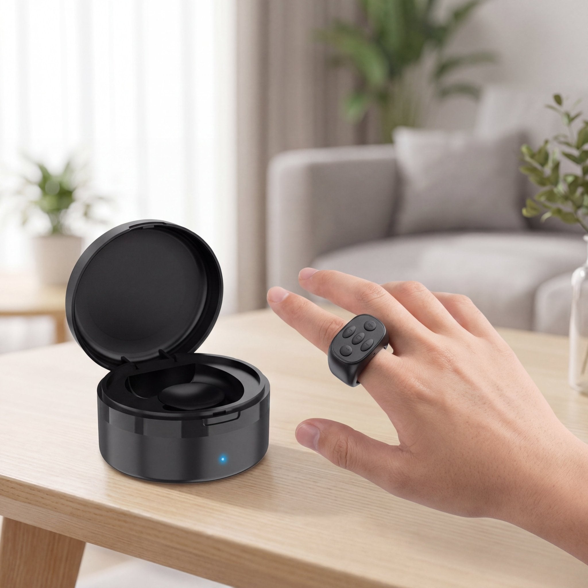 SnapRemote Control Ring – Bluetooth Remote with Charging Case - TrendsToLife
