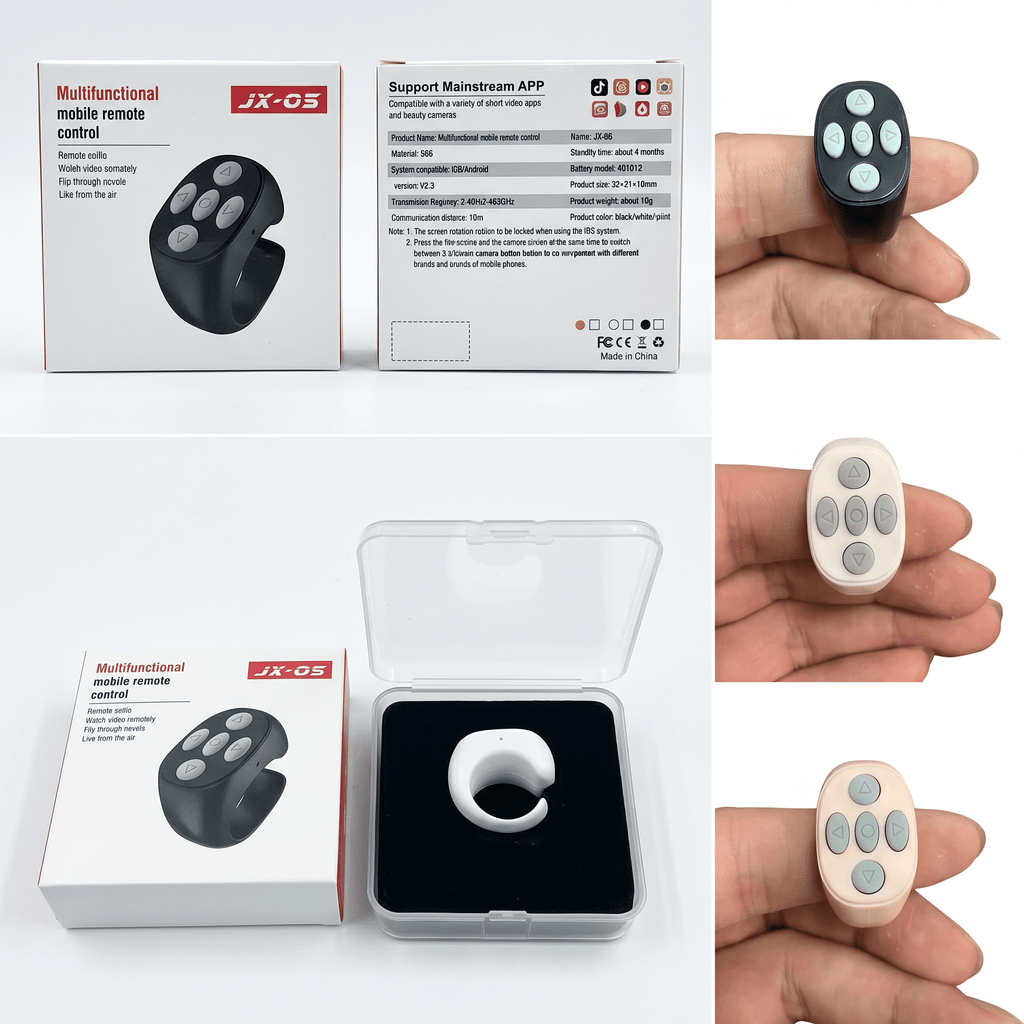 SnapRemote Control Ring – Bluetooth Remote with Charging Case - TrendsToLife