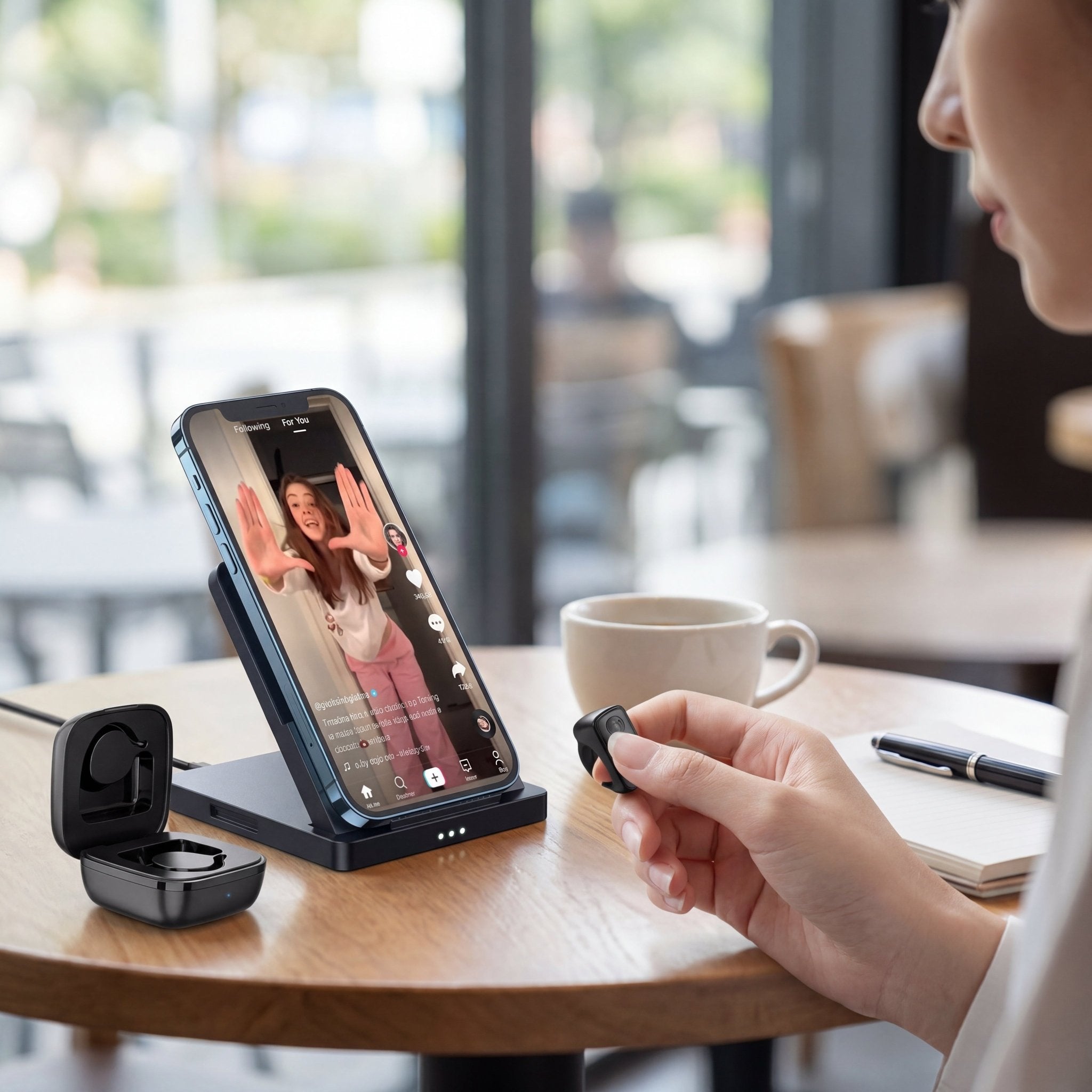 SnapRing Remote Control Ring – Bluetooth Controller with Charging Case - TrendsToLife