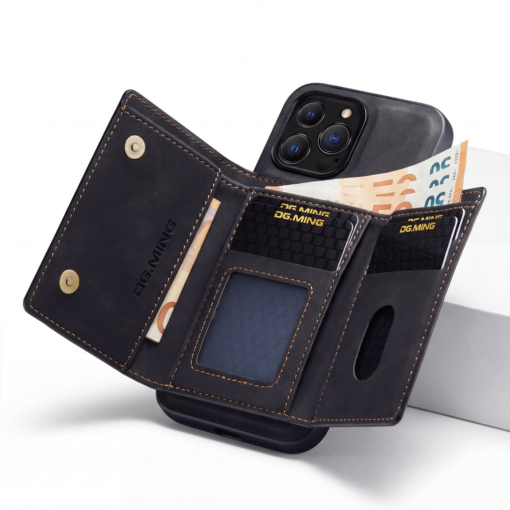 SnapWallet Pro Wallet Case – Magnetic Card Holder for iPhone 7–17 Series - TrendsToLife