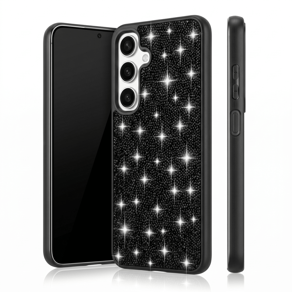 SparkleGlam Case – Rhinestone Protective Case – Samsung Galaxy A25 - TrendsToLife