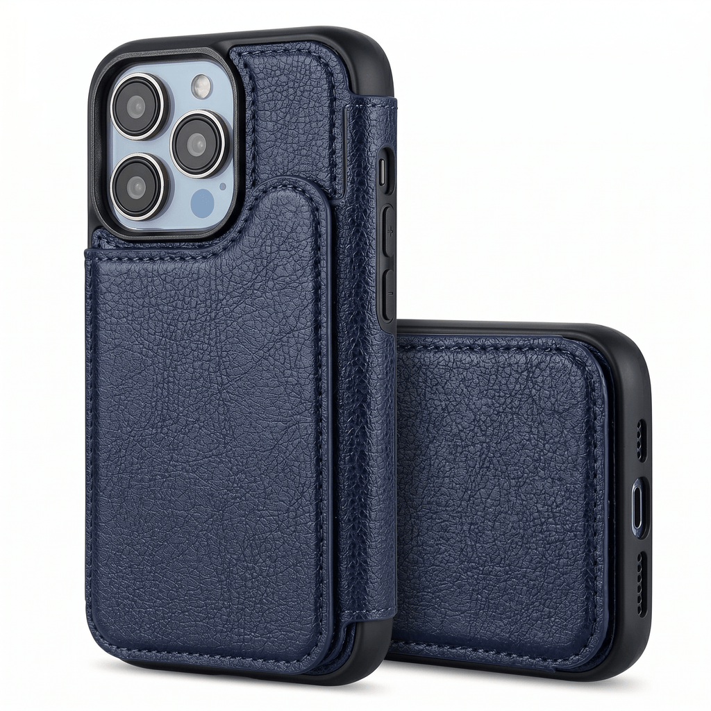 StandFlex Magnetic Leather Stand Case for iPhone 13–17 Series – Shockproof Protection - TrendsToLife