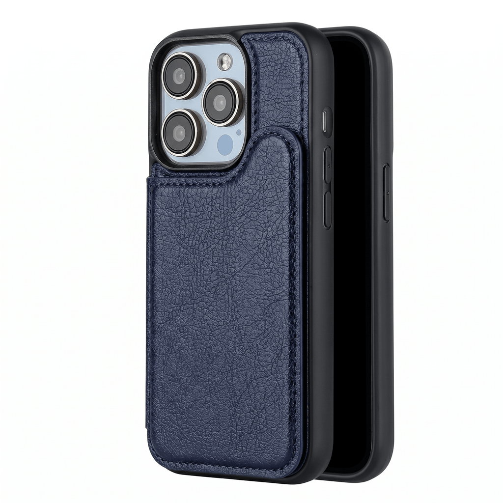 StandFlex Magnetic Leather Stand Case for iPhone 13–17 Series – Shockproof Protection - TrendsToLife