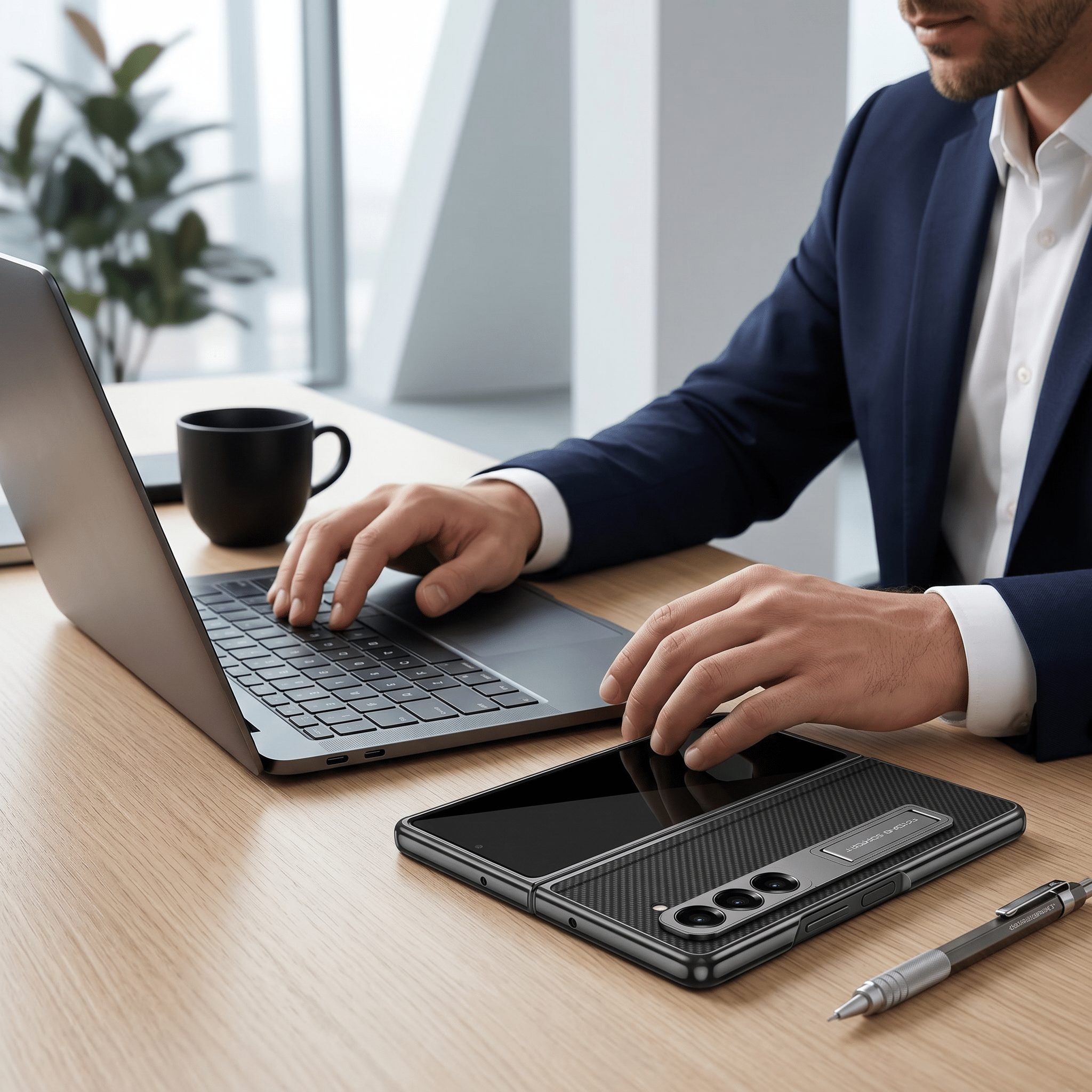 StylusGuard Fold Case – Leather Case with Stylus Holder – Samsung Galaxy Z Fold6 5G - TrendsToLife