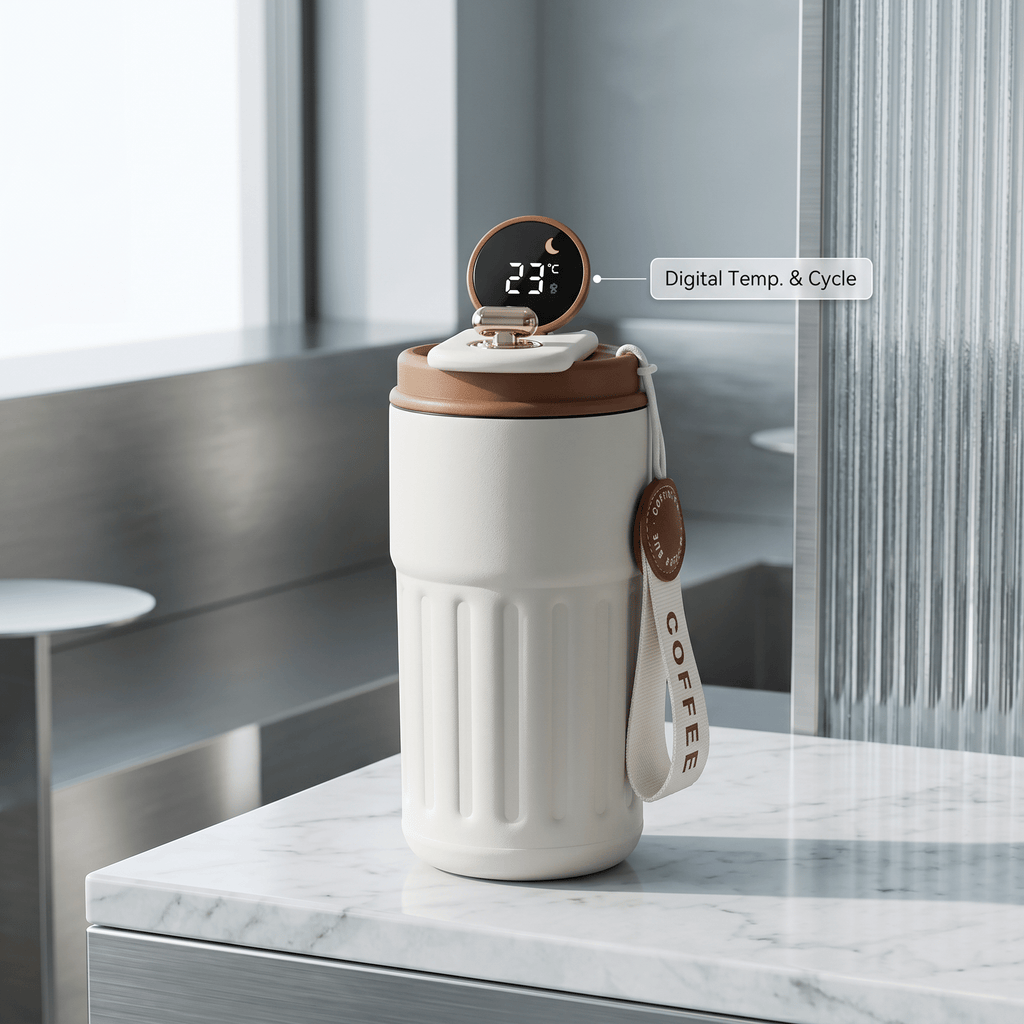 TempSense Smart Bottle – Digital Temperature Display Thermal Bottle – 450ml - TrendsToLife