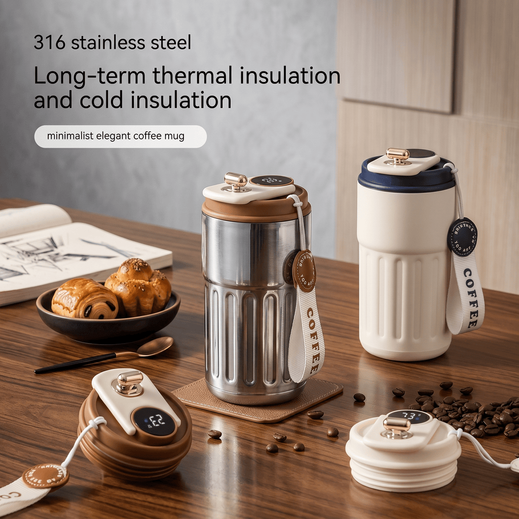 TempSense Smart Bottle – Digital Temperature Display Thermal Bottle – 450ml - TrendsToLife