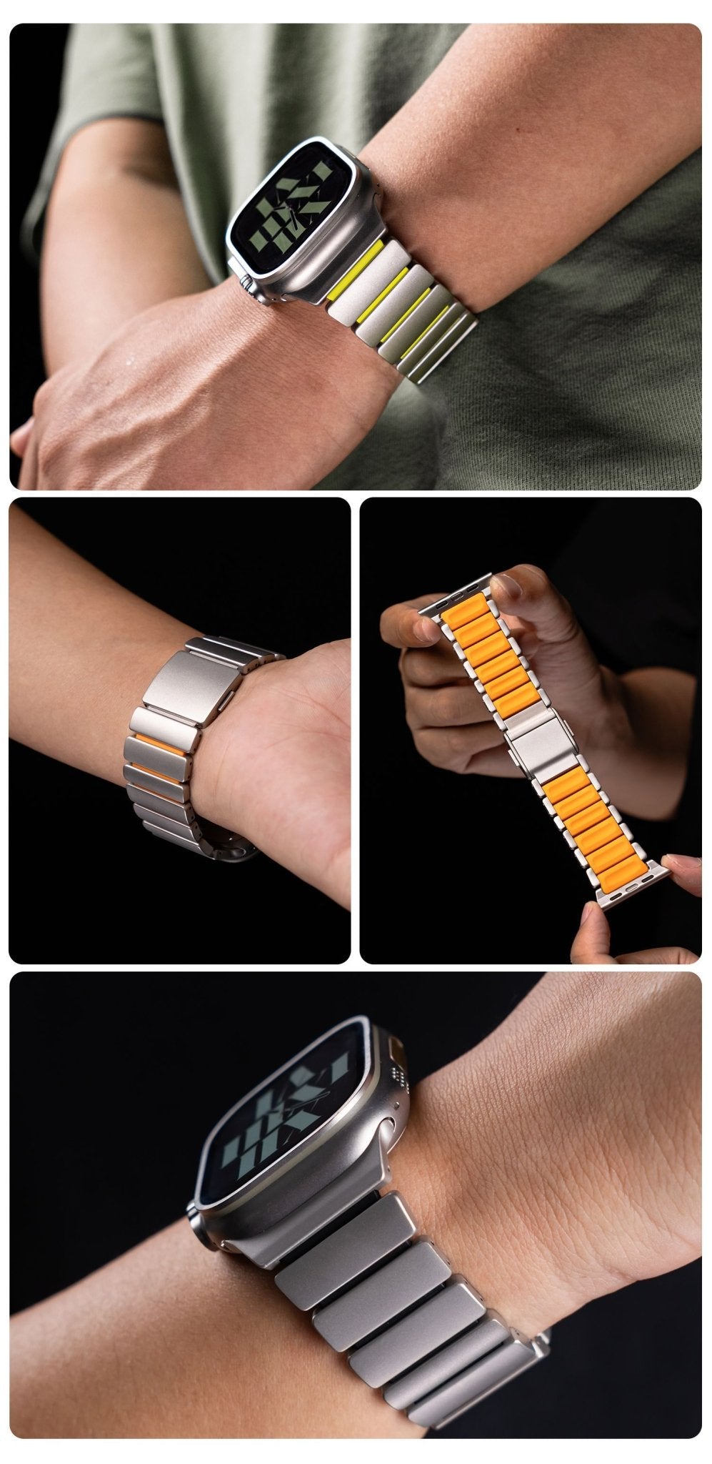 Titanium Elite Watch Band – Magnetic Strap for Apple Watch 38–49mm - TrendsToLife