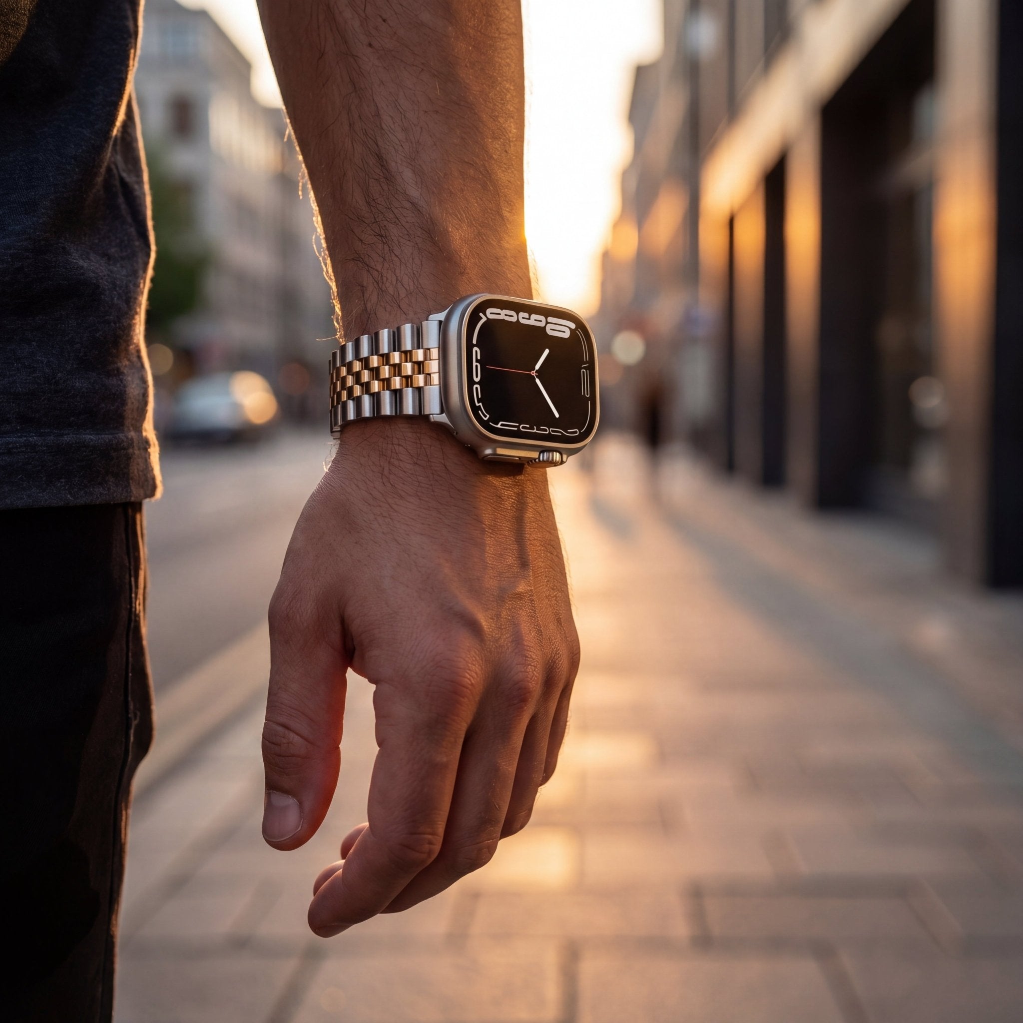 TitanLink Watch Band – Stainless Steel Strap for Apple Watch 8 45mm - TrendsToLife