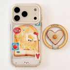 ToastCharm Magnetic Toast & Egg Clear Case for iPhone 11–17 Series - TrendsToLife