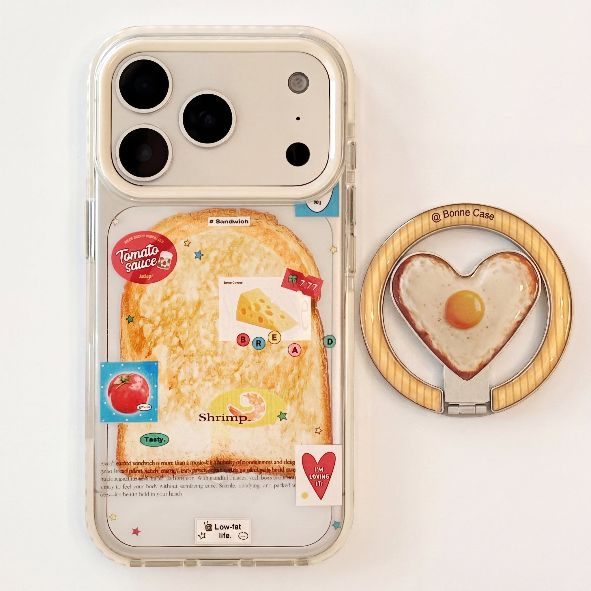 ToastCharm Magnetic Toast & Egg Clear Case for iPhone 11–17 Series - TrendsToLife