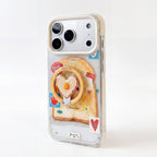 ToastCharm Magnetic Toast & Egg Clear Case for iPhone 11–17 Series - TrendsToLife